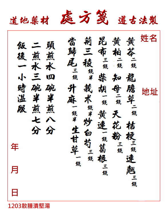 散腫潰堅湯